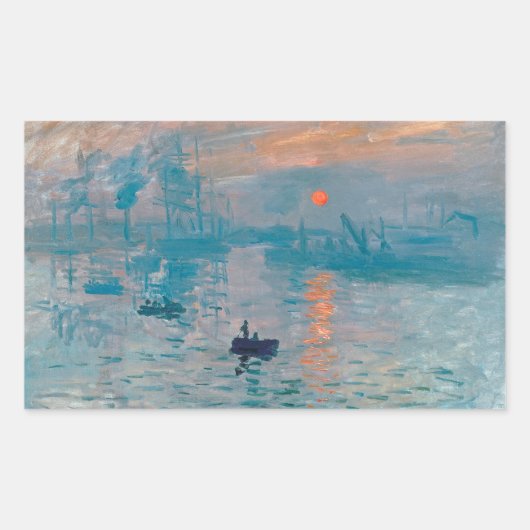 Impression Sunrise Claude Monet Rechthoekige Sticker (Voorkant)
