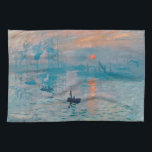Impression Sunrise Claude Monet Theedoek<br><div class="desc">Monet Impressionisme Painting - De naam van dit schilderij is Impression,  Sunrise,  een beroemd schilderij van de Franse impressionist Claude Monet,  geschilderd in 1872 en getoond op de tentoonstelling van impressionisten in Parijs in 1874. Zonneopgang shows de haven van Le Havre.</div>