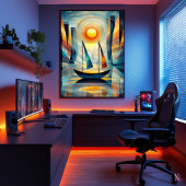 Impression Sunrise - Cubistisch meesterwerk geïnsp Poster