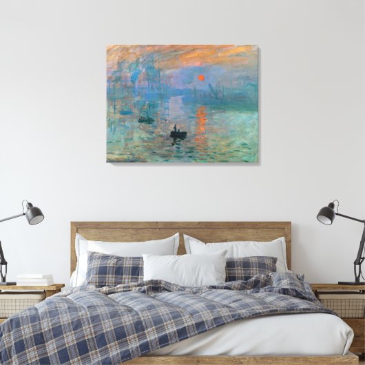 Impression Sunrise door Claude Monet Canvas Afdruk (Insitu (Slaapkamer))