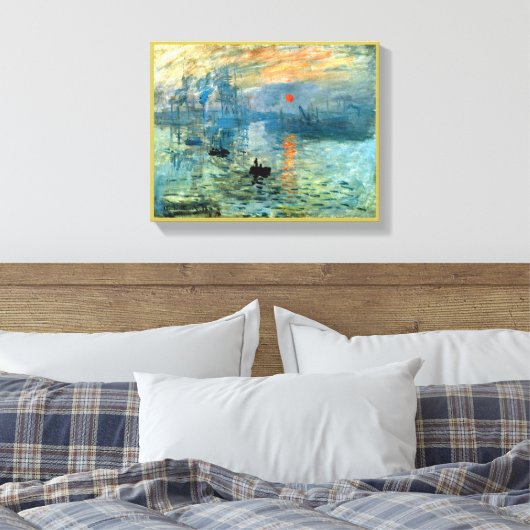 Impression Sunrise door Claude Monet Canvas Afdruk (Insitu (Slaapkamer))