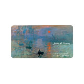 Impression Sunrise door Claude Monet Etiket (Voorkant)
