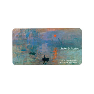 Impression Sunrise door Claude Monet Etiket