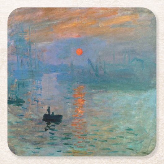 Impression Sunrise door Claude Monet Kartonnen Onderzetters (Voorkant)