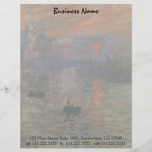 Impression Sunrise door Claude Monet,  kunst Briefhoofd