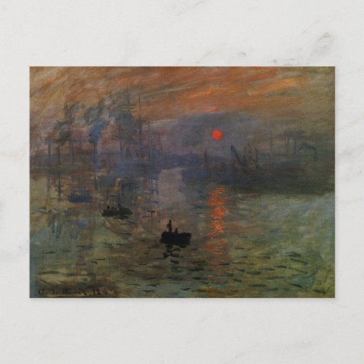 Impression Sunrise door Claude Monet,  kunst Briefkaart (Voorkant)