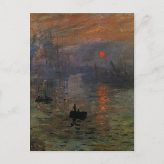 Impression Sunrise door Claude Monet,  kunst Briefkaart (Voorkant)