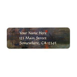 Impression Sunrise door Claude Monet,  kunst Etiket