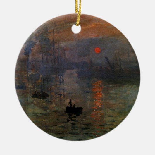 Impression Sunrise door Claude Monet,  kunst Keramisch Ornament (Voorkant)