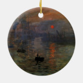 Impression Sunrise door Claude Monet,  kunst Keramisch Ornament (Achterkant)