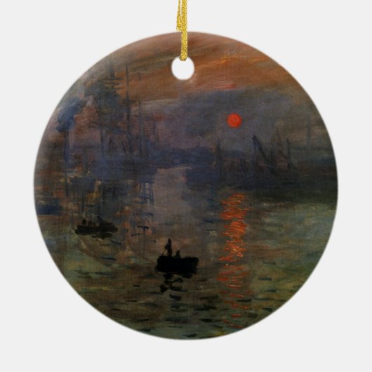 Impression Sunrise door Claude Monet,  kunst Keramisch Ornament (Achterkant)
