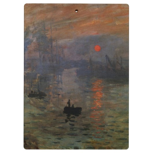 Impression Sunrise door Claude Monet, kunst Klembord (Achterkant)