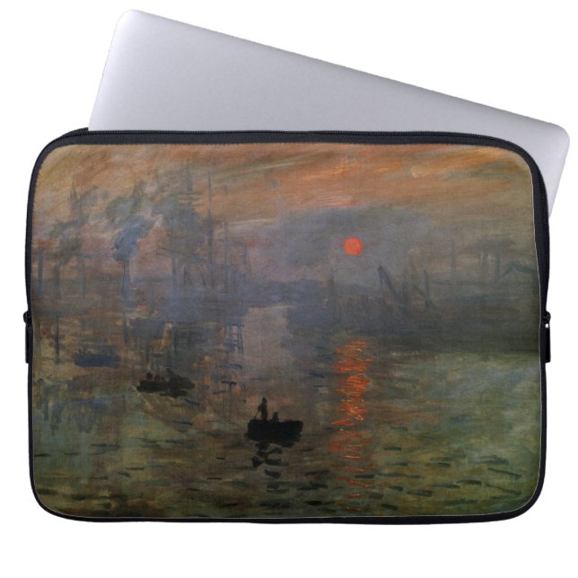 Impression Sunrise door Claude Monet,  kunst Laptop Sleeve (Voorkant)