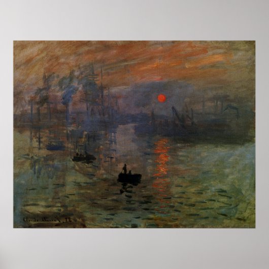 Impression Sunrise door Claude Monet,  kunst Poster (Voorkant)