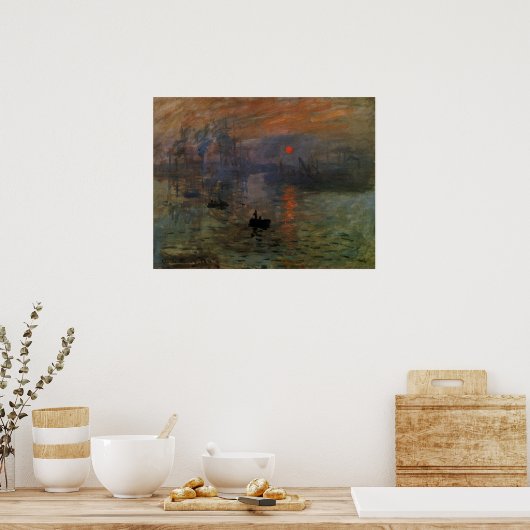 Impression Sunrise door Claude Monet,  kunst Poster (Keuken)