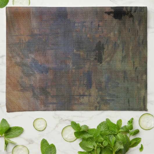 Impression Sunrise door Claude Monet, kunst Theedoek (Gevouwen)