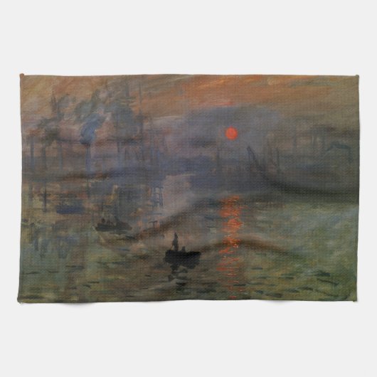 Impression Sunrise door Claude Monet,  kunst Theedoek (Horizontaal)
