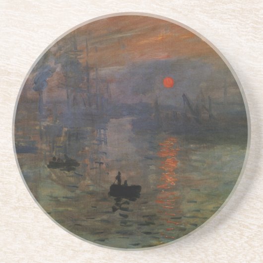 Impression Sunrise door Claude Monet,  kunst Zandsteen Onderzetter (Voorkant)