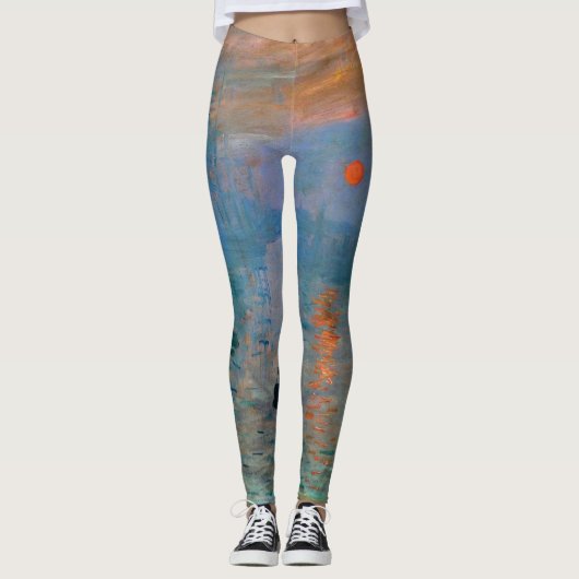 Impression Sunrise door Claude Monet Leggings (Voorkant)
