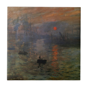 Impression Sunrise door Claude Monet, Vintage Kuns Tegeltje