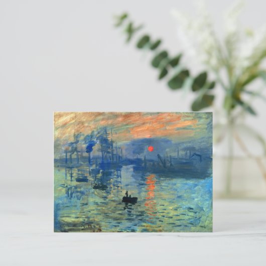 Impression Sunrise, Soleil Levant, Claude Monet Briefkaart (Staand voorkant)