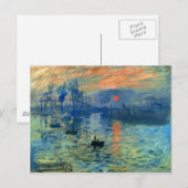 Impression Sunrise, Soleil Levant, Claude Monet Briefkaart (Voorkant / Achterkant)