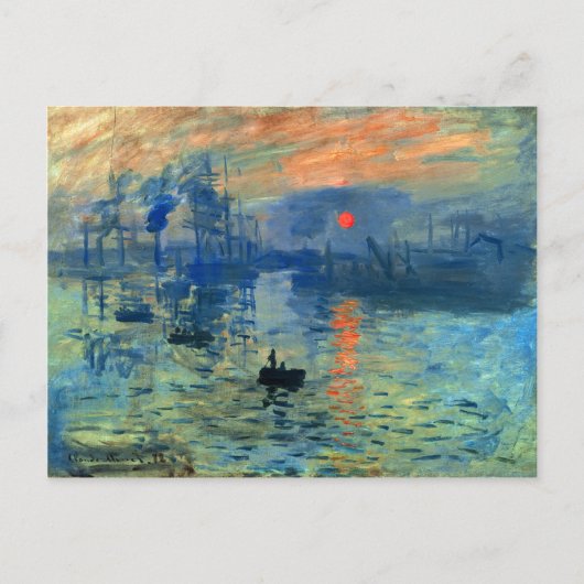 Impression Sunrise, Soleil Levant, Claude Monet Briefkaart (Voorkant)