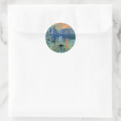 Impression Sunrise, Soleil Levant, Claude Monet Ronde Sticker (Tas)