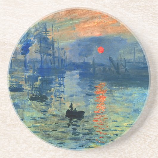 Impression Sunrise, Soleil Levant, Claude Monet Zandsteen Onderzetter (Voorkant)