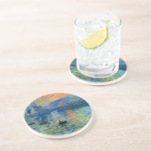 Impression Sunrise, Soleil Levant, Claude Monet Zandsteen Onderzetter (Zijkant)