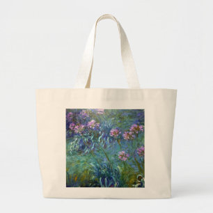 Impressionisme Agapanthus Flowers Bag Grote Tote Bag