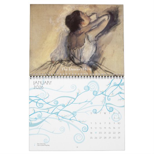 impressionisme Ballet Art van Edgar Degas Ca Kalender (Jan 2026)