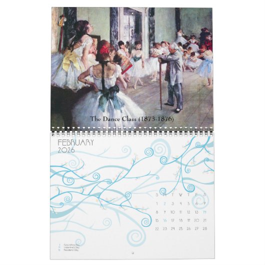  impressionisme Ballet Art van Edgar Degas Ca Kalender (Feb 2026)