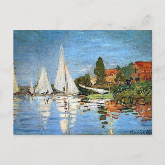 Impressionisme Boats Fine Art Briefkaart (Voorkant)