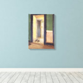  impressionisme, dineruur door Anna Ancher Canvas Afdruk (Insitu (Houten vloer))