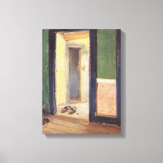  impressionisme, dineruur door Anna Ancher Canvas Afdruk (Voorkant)