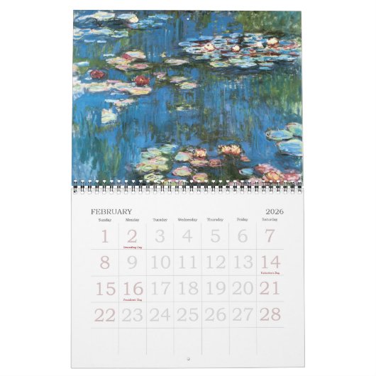 impressionisme Fine Art van Claude Monet Kalender (Feb 2026)