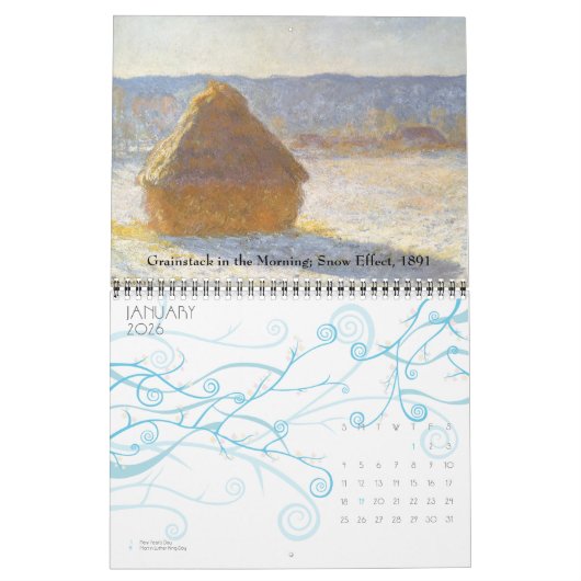  impressionisme Fine Art van Claude Monet Kalender (Jan 2026)
