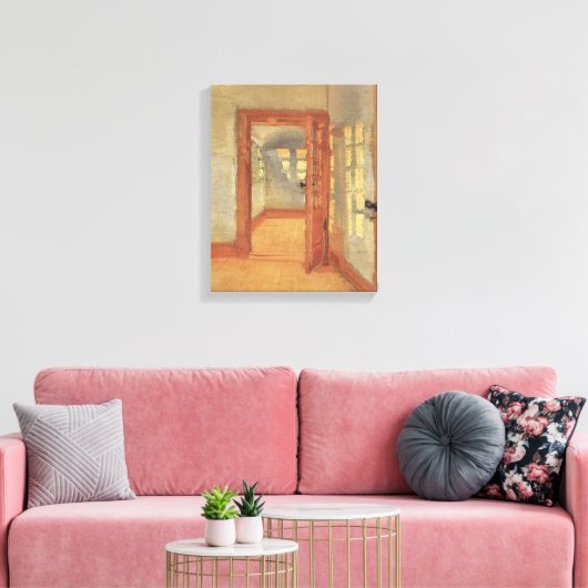  impressionisme, House Interior, Anna Ancher Canvas Afdruk (Insitu (Woonkamer))