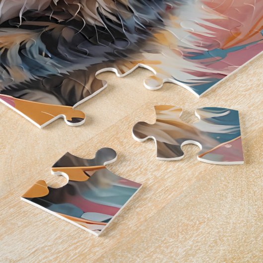 Impressionisme Kat Jigsaw Puzzel (Zijkant)
