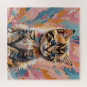 Impressionisme Kat Puzzel Legpuzzel (Horizontaal)