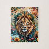 Impressionisme Lion Jigsaw Puzzel (Verticaal)