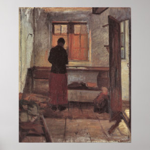  impressionisme, meisje in de keuken, Ancher Poster