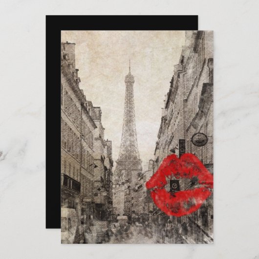 impressionisme najaarslandschap parijs eiffeltoren kaart (Voorkant / Achterkant)
