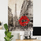 impressionisme najaarslandschap parijs eiffeltoren poster (Thuiskantoor)