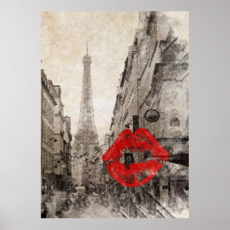 impressionisme najaarslandschap parijs eiffeltoren poster