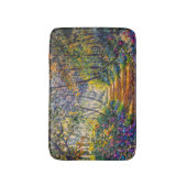 Impressionisme Path: Sunny Forest Waterverf Badmat (Voorkant Verticaal)