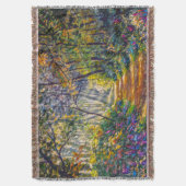 Impressionisme Path: Sunny Forest Waterverf Deken (Voorkant Verticaal)