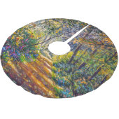 Impressionisme Path: Sunny Forest Waterverf Kerstboom Rok (Gekanteld)