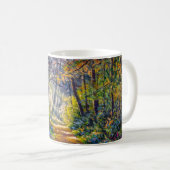 Impressionisme Path: Sunny Forest Waterverf Koffiemok (Voorkant rechts)